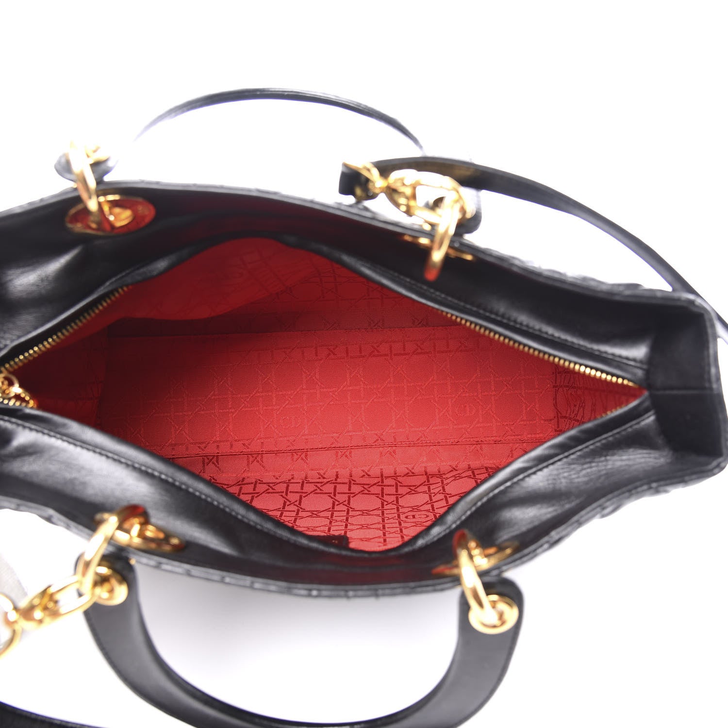 Christian Dior Lambskin Cannage Large Lady Dior Black 4 of 9