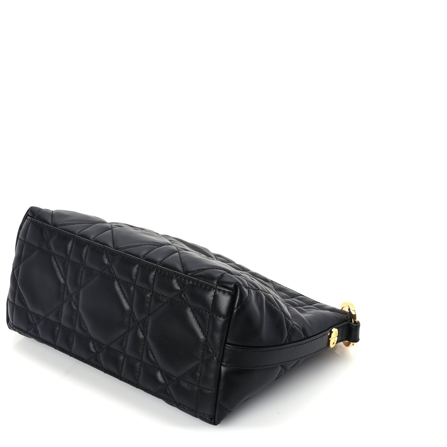 Christian Dior Lambskin Macrocannage DiorStar Hobo Bag Black 8 of 8