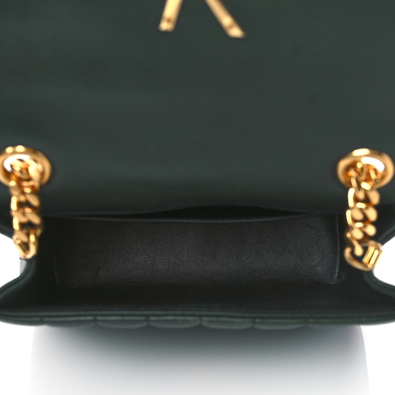 Saint Laurent Lambskin Matelasse Monogram Medium Vicky Chain Bag Algae 6 of 12