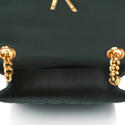 Saint Laurent Lambskin Matelasse Monogram Medium Vicky Chain Bag Algae 6 of 12