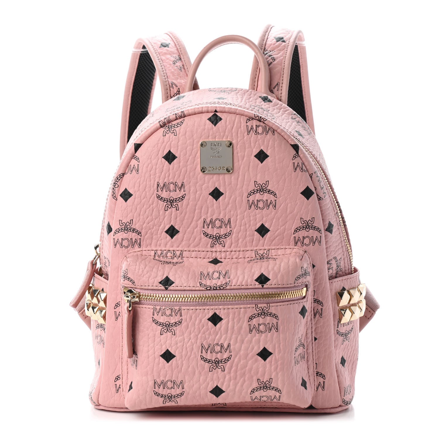 MCM Visetos Side Stud Mini Stark Backpack Pink 1 of 9