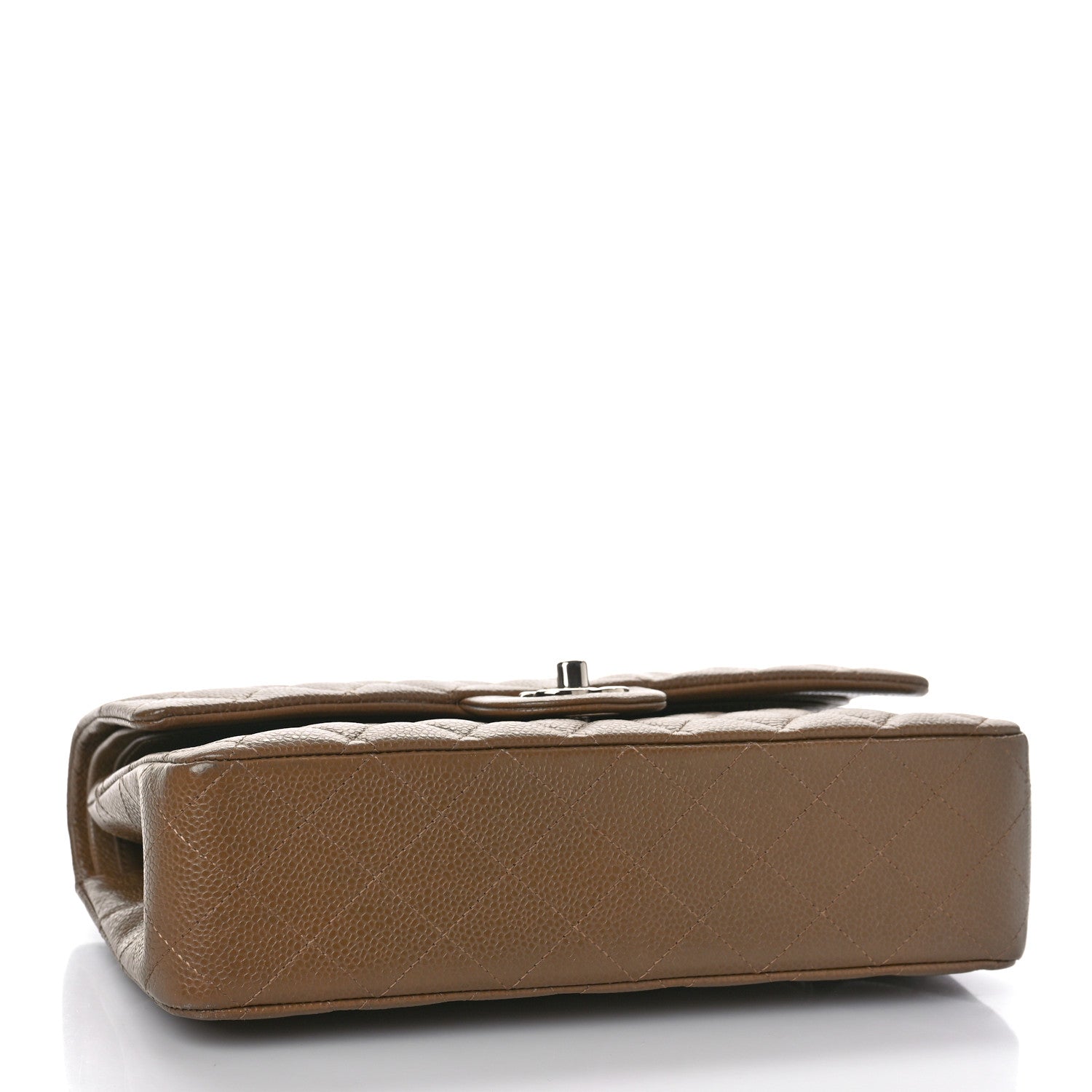 Chanel Caviar Quilted Medium Double Flap Dark Beige 4 of 9