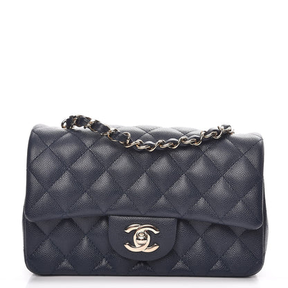 Chanel Caviar Quilted Mini Rectangular Flap Navy 1 of 10