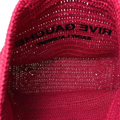 Saint Laurent Raffia Rive Gauche Tote Pink 4 of 9