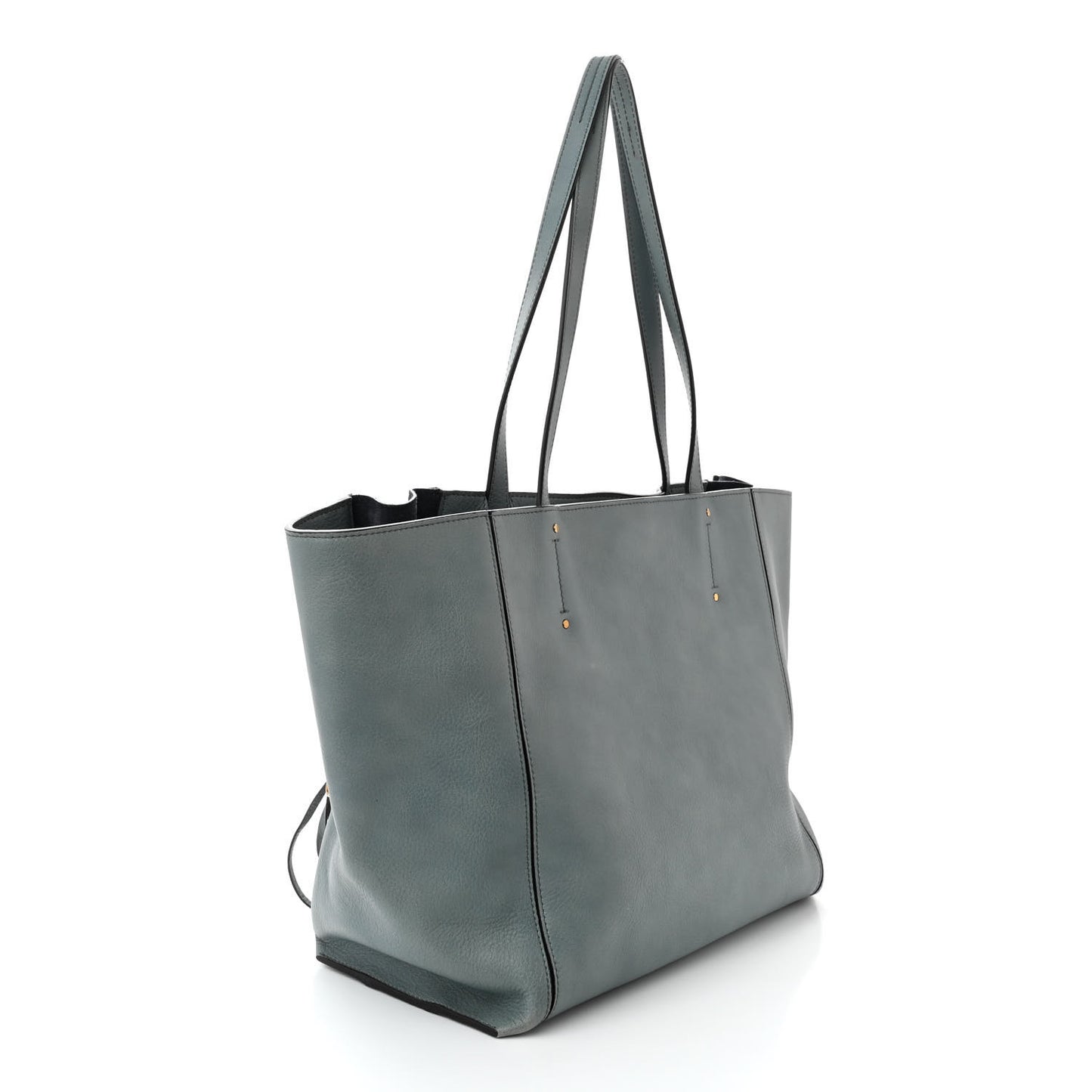 Smooth Calfskin Medium Milo Shopping Tote Cloudy Blue