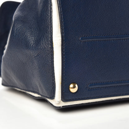 Saint Laurent Calfskin Canvas Medium Muse Two Blue 13 of 16