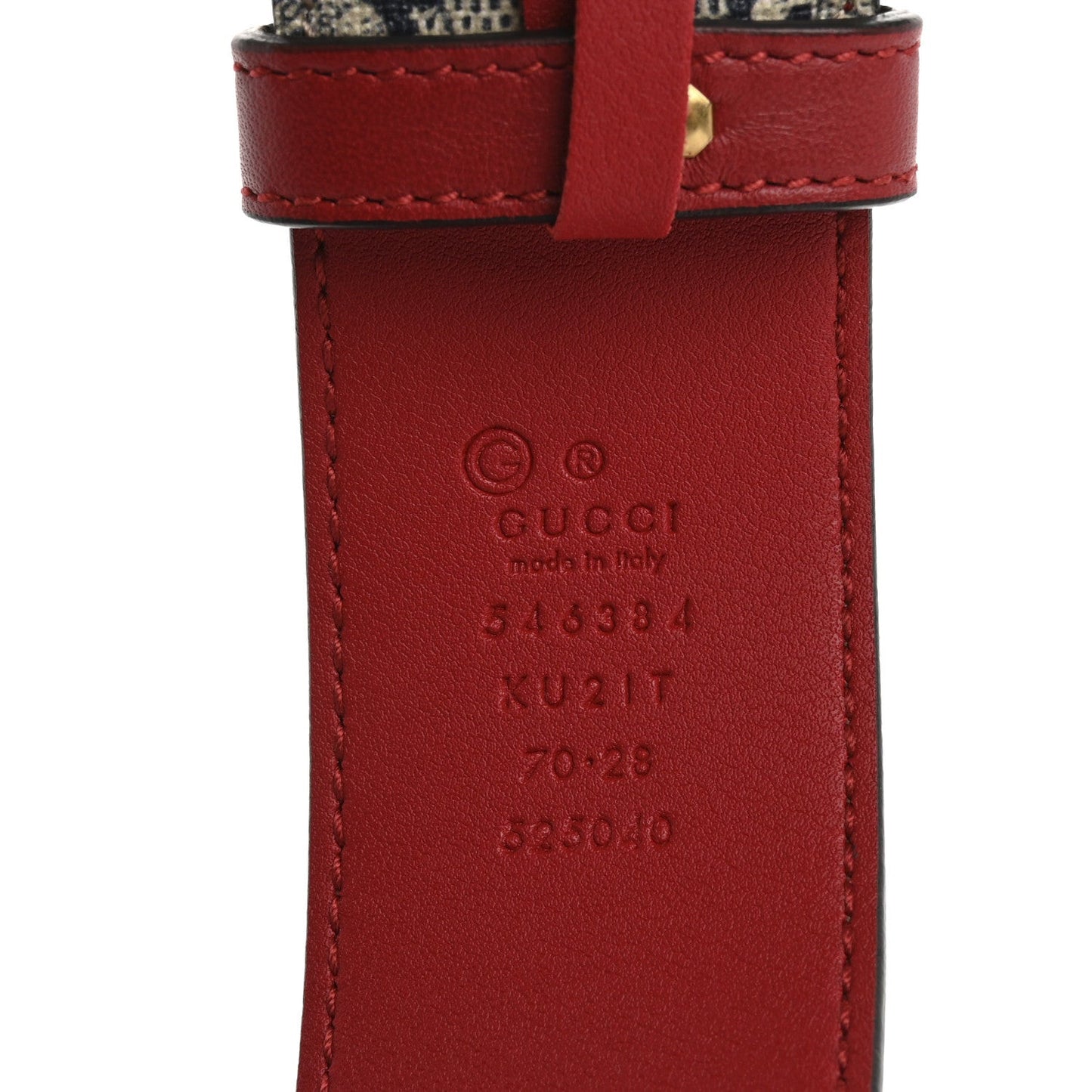 GG Supreme Monogram Blooms Plaque Belt 70 28 Blue