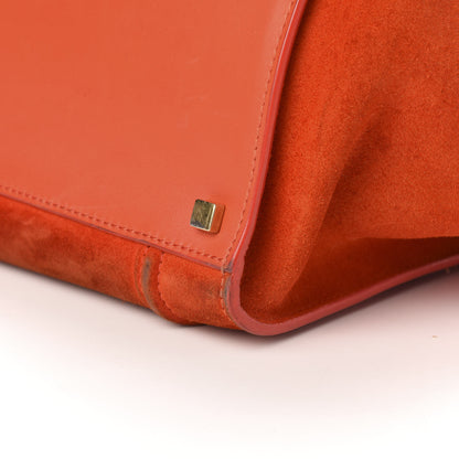 Celine Suede Medium Phantom Luggage Bright Orange 10 of 17
