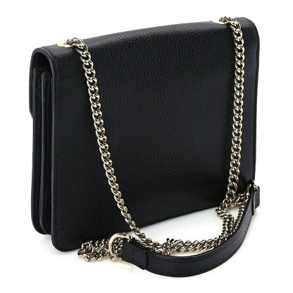 Gucci Dollar Calfskin Small Interlocking G Shoulder Bag Black 2 of 8