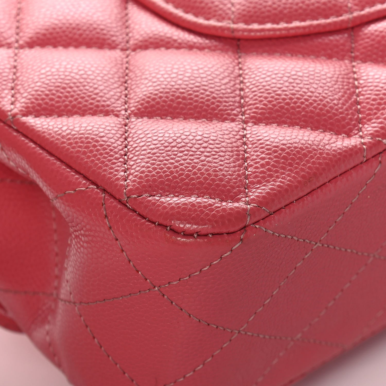 Chanel Caviar Quilted Medium Double Flap Pink 11 of 14
