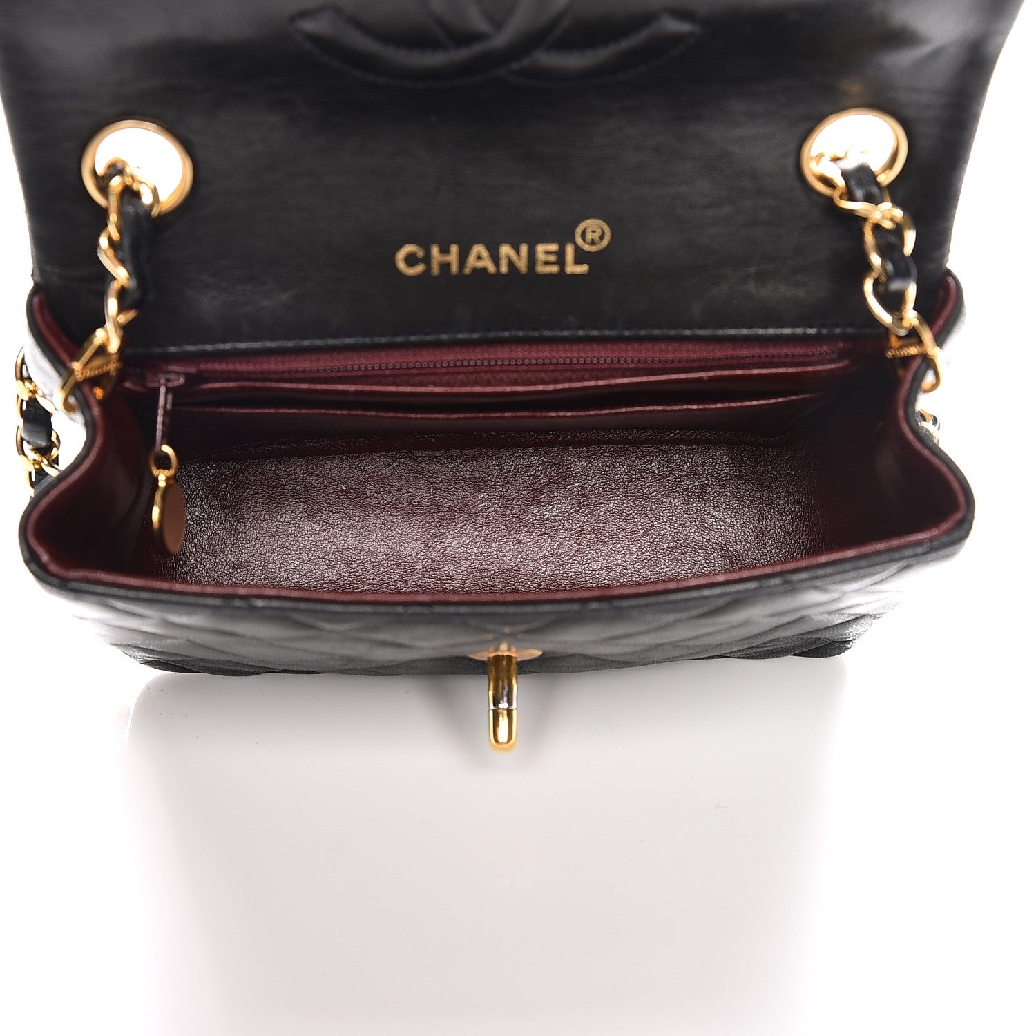 Chanel Lambskin Quilted Mini Square Flap Black 5 of 7