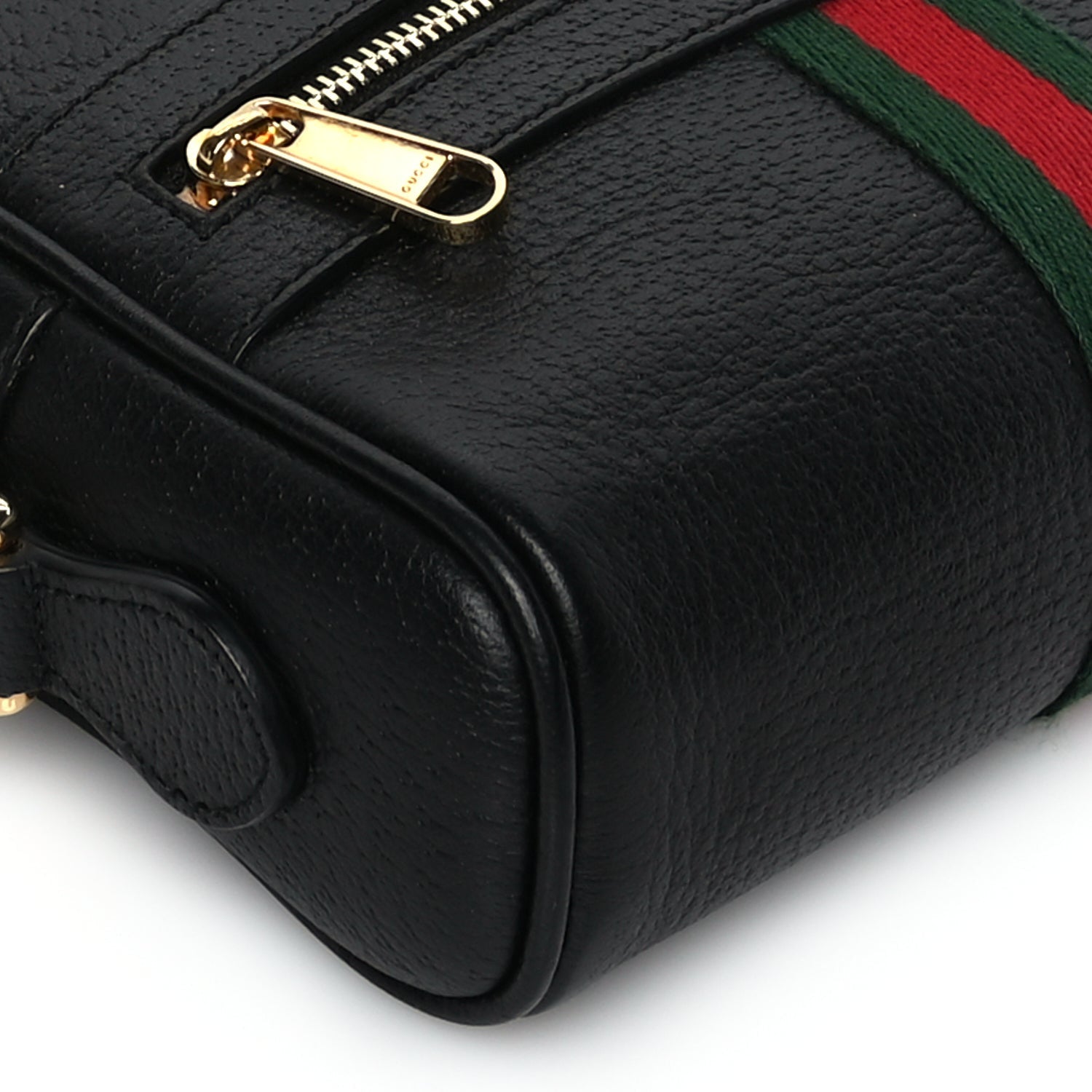 Gucci Calfskin Web Mini Ophidia Shoulder Bag Black 7 of 8