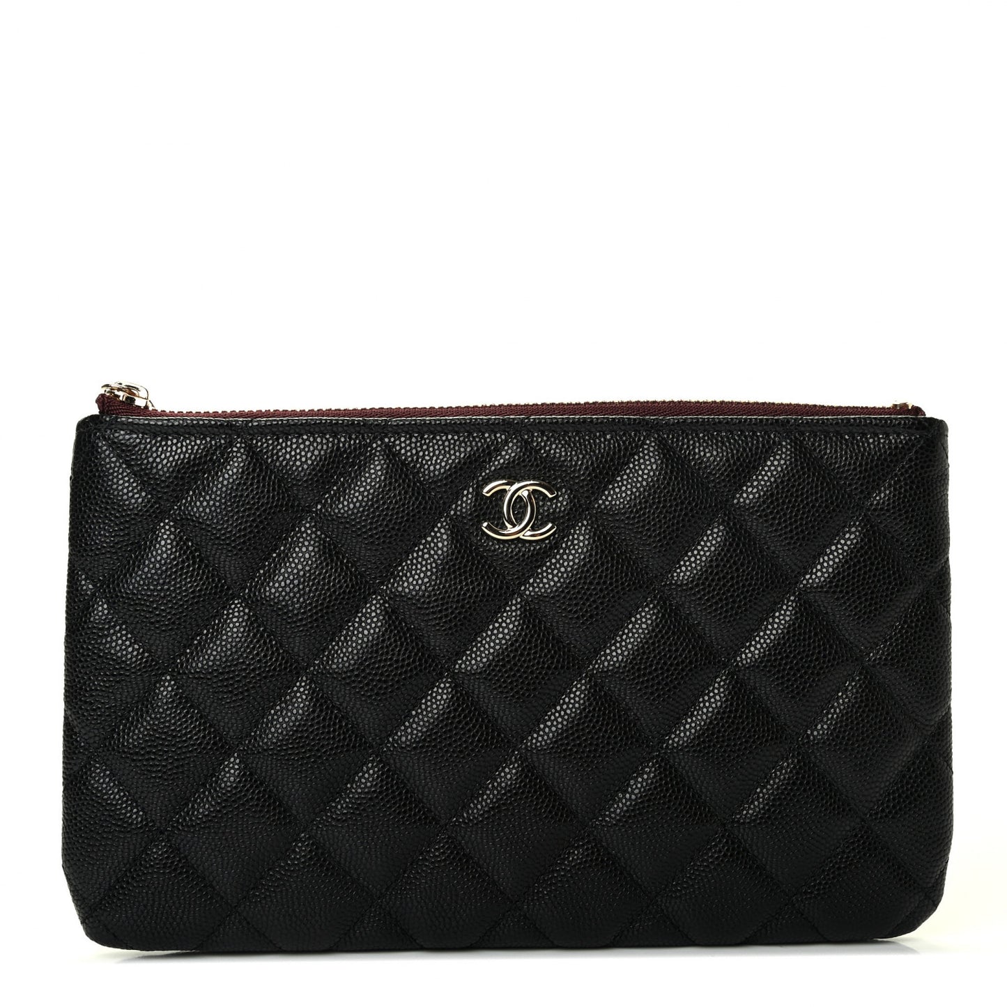 Caviar Quilted Cosmetic Case Black