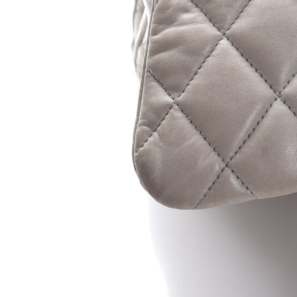 Chanel Lambskin Quilted Maxi 3 Flap Bag Grey 10 of 18