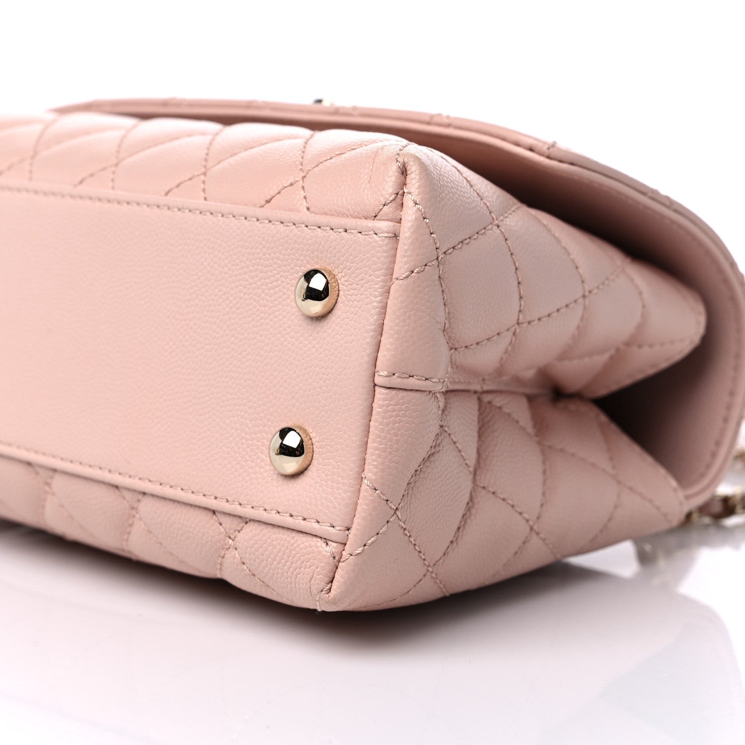 Chanel Caviar Quilted Mini Coco Handle Flap Light Pink 9 of 9