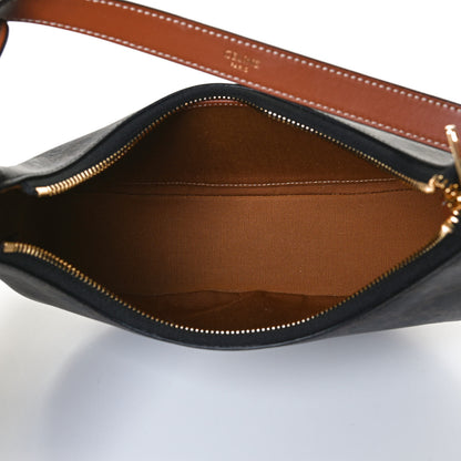 Celine Triomphe Canvas Calfskin Ava Shoulder Bag Tan 4 of 10