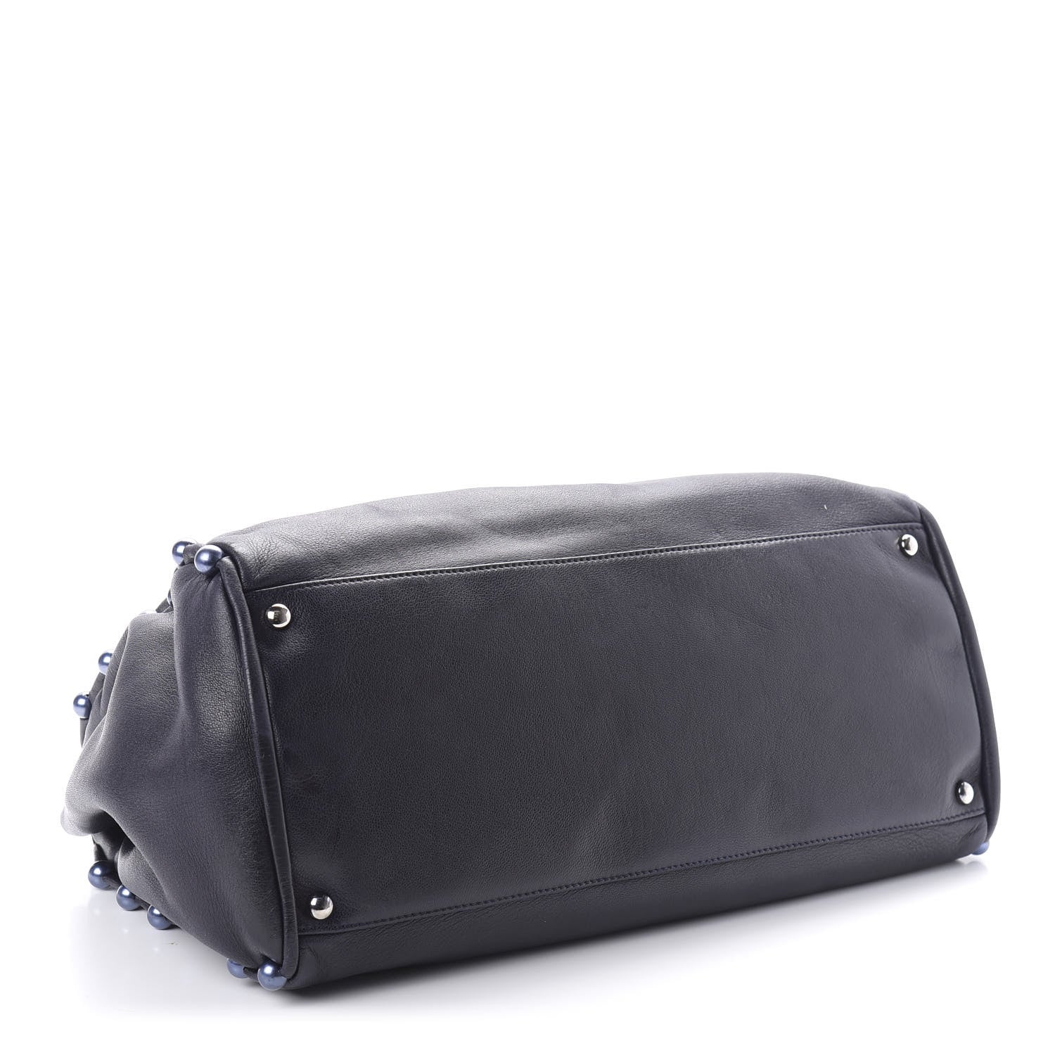 Chanel Lambskin Pearl Obsession Tote Navy 4 of 10