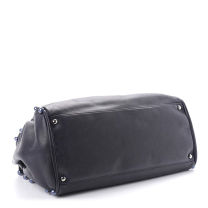 Chanel Lambskin Pearl Obsession Tote Navy 4 of 10