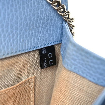 Gucci Dollar Calfskin Small Interlocking G Shoulder Bag Mineral Blue 6 of 11