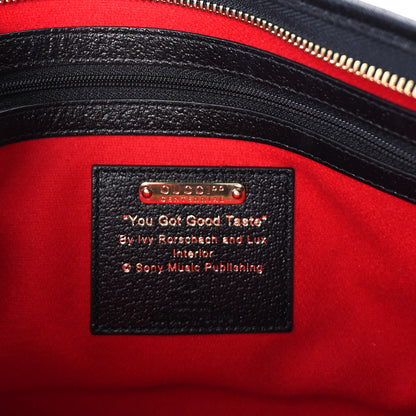 Gucci Felt Calfskin Script Logo Gucci 100 Pouch Bright Hibiscus Black Azure 5 of 8