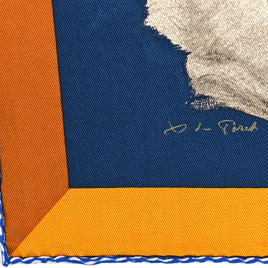 Hermes Silk Les Bassets Scarf 70 Marine Sepia 4 of 6