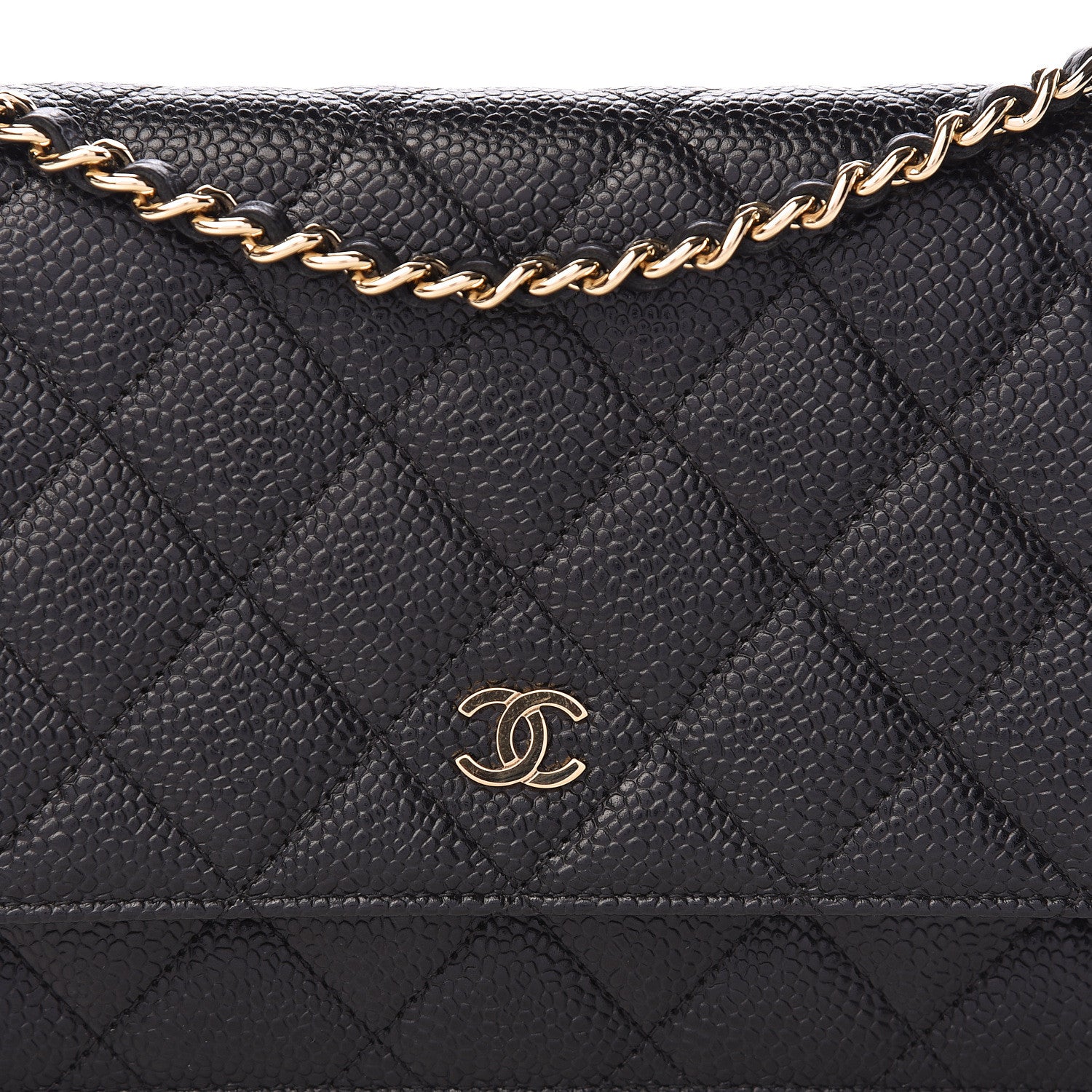 Chanel Caviar Quilted Wallet On Chain WOC Black 11 of 12