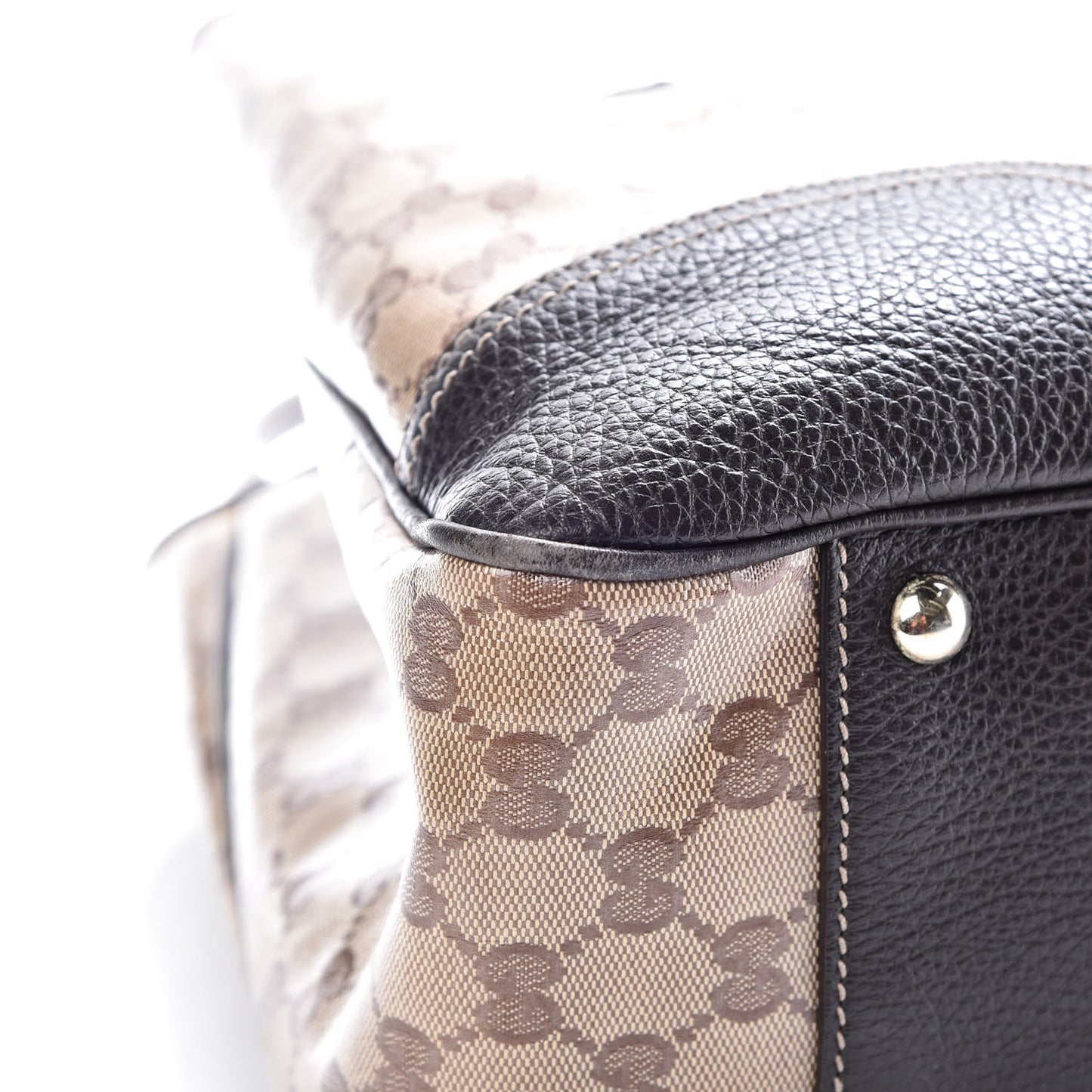 Crystal Monogram Large Princy Tote Dark Brown