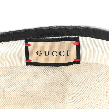 Gucci Denim Calfskin GG Monogram Oscar Baseball Hat M Black Ivory 6 of 8