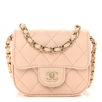 Chanel Caviar Quilted Mini Clutch With Chain Light Beige 1 of 13