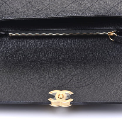 Chanel Caviar Diamond Stitched Small Top Handle Flap Black 14 of 18
