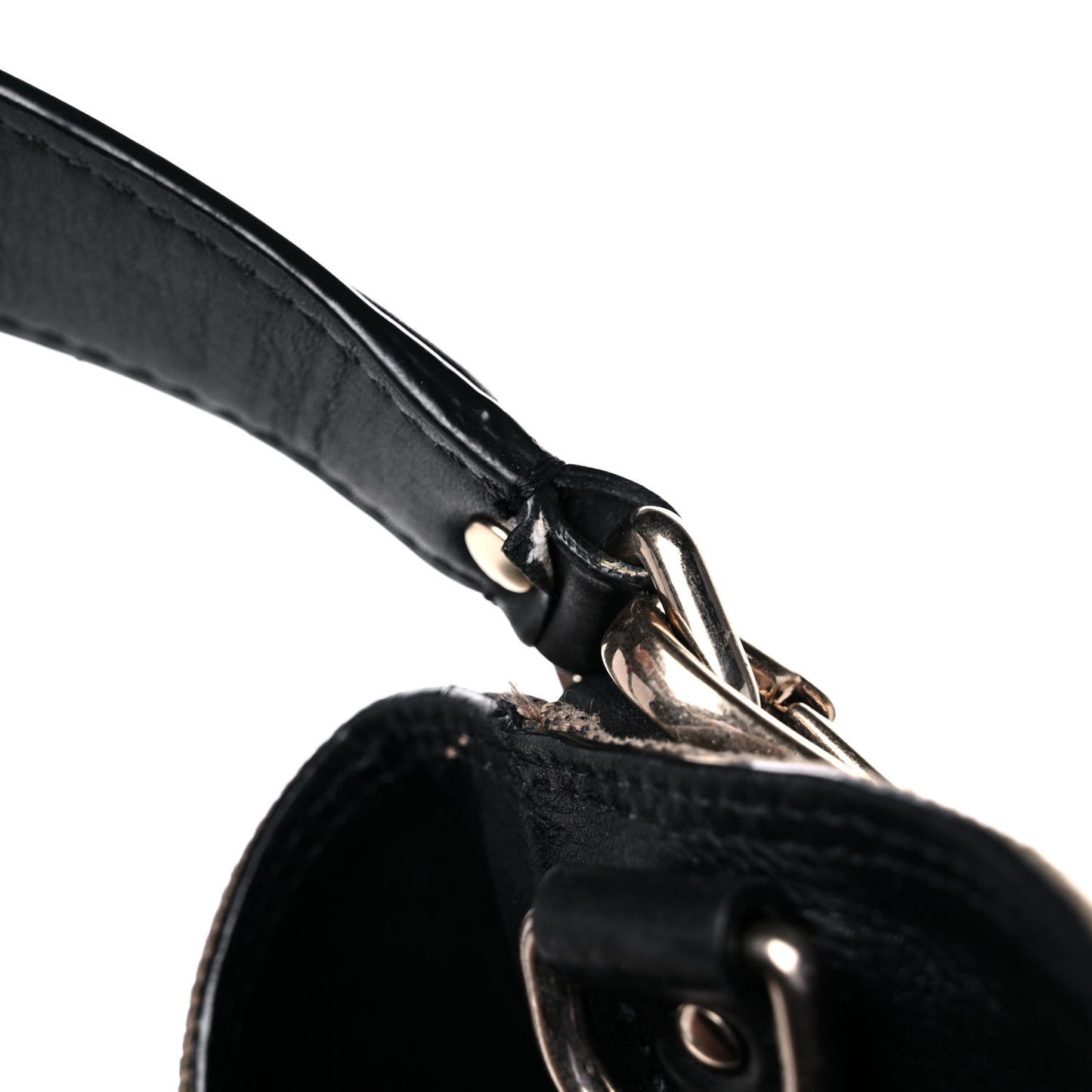 Canvas Mega Check Medium Ashby Hobo Black