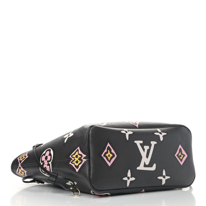 Louis Vuitton Monogram Giant Wild At Heart Neverfull MM Black 3 of 4