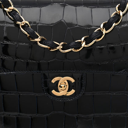 Chanel Alligator Jumbo Single Flap Dark Blue 8 of 10
