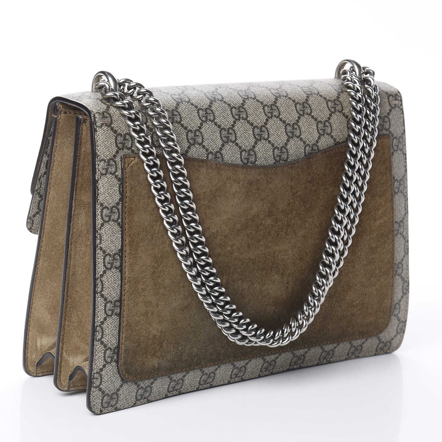Gucci GG Supreme Monogram Medium Dionysus Shoulder Bag Taupe 2 of 8