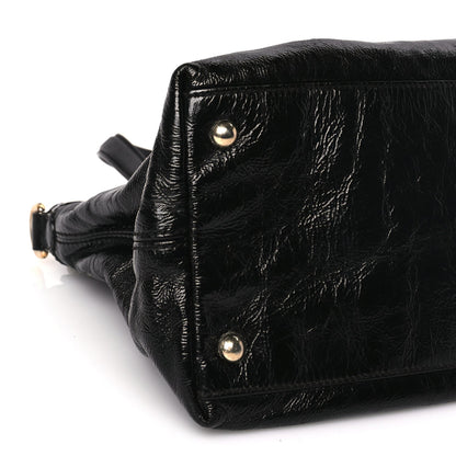 Gucci Vernice Naplack Small Soho Top Handle Satchel Black 8 of 9
