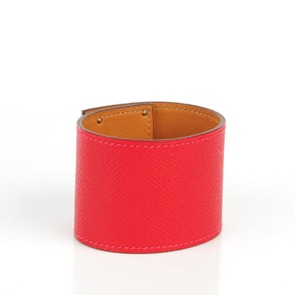 Hermes Epsom Kelly Dog Extreme Bracelet L Rouge Casaque 3 of 7