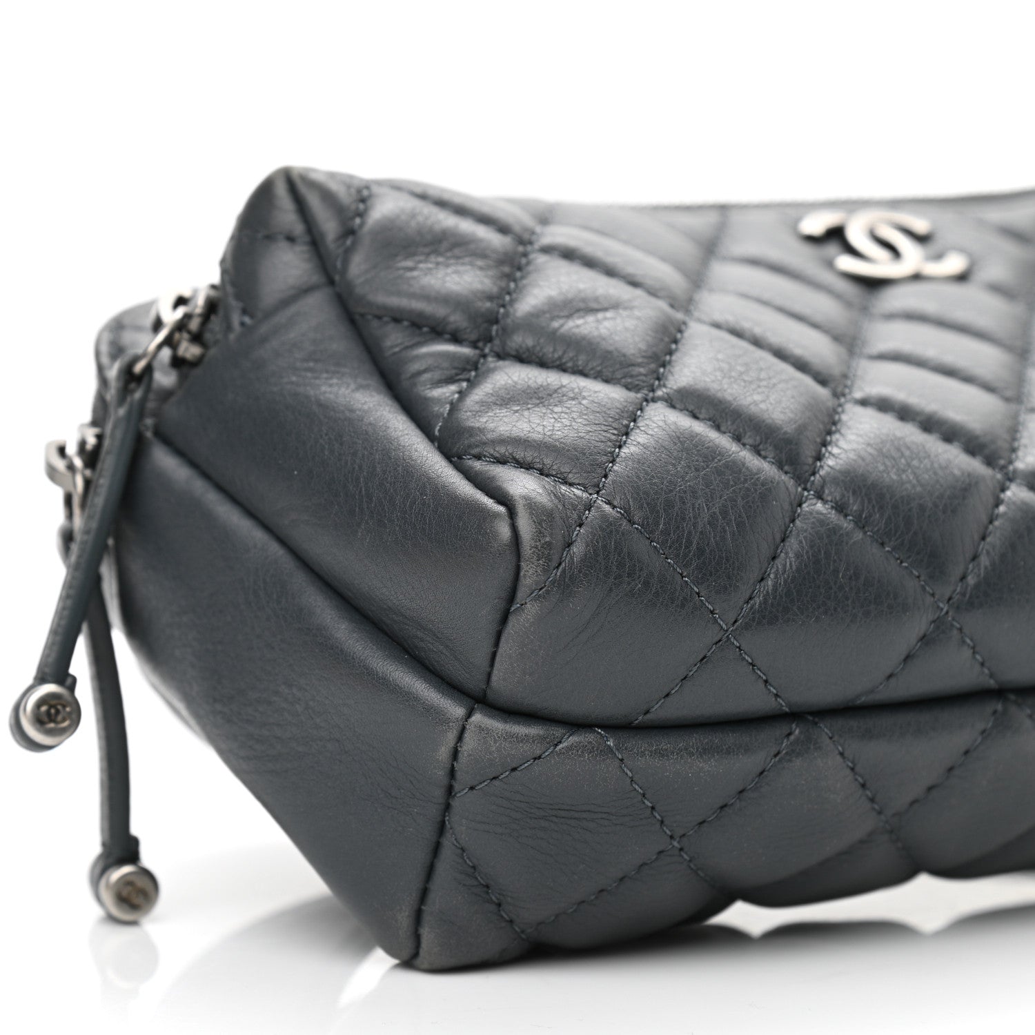 Chanel Calfskin Quilted Waist Bag Dark Grey 9 of 15