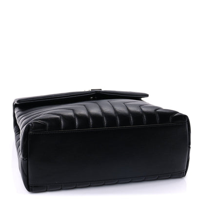 Saint Laurent Calfskin Y Quilted Monogram Medium Loulou Chain Satchel Black 3 of 8