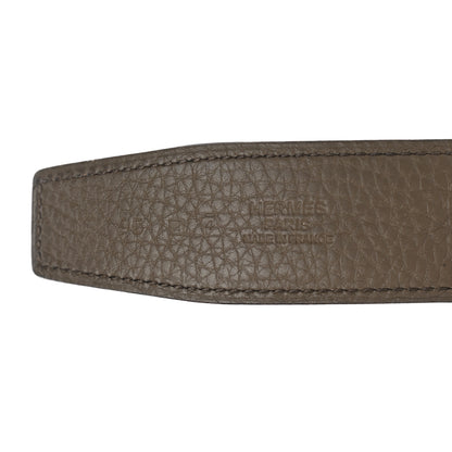 Hermes Togo Box 42mm Strie H Belt 95 Black Eucalyptus 3 of 10