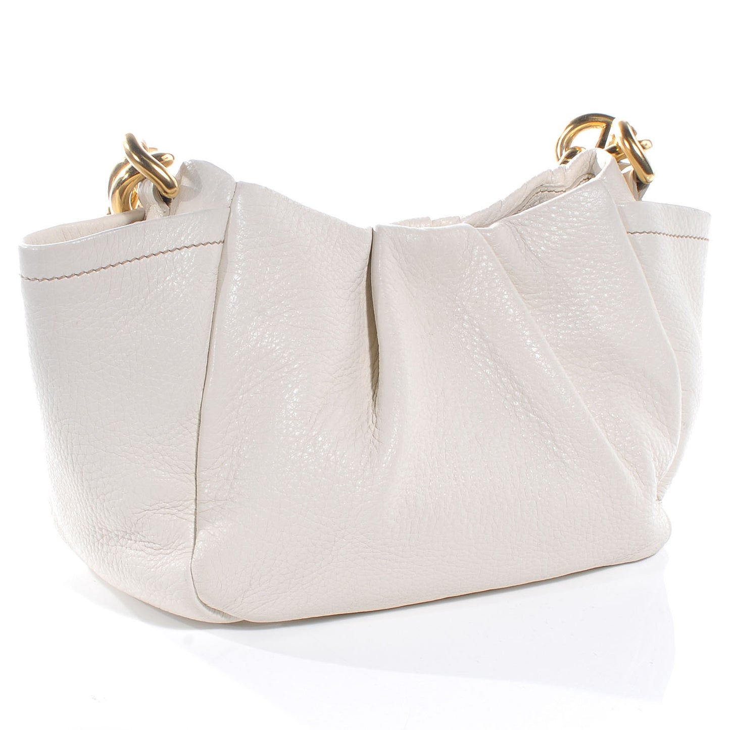 Cervo Pleats Small Shoulder Bag Talco