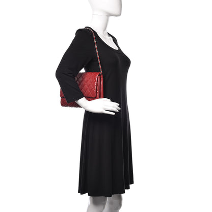 Chanel Caviar Quilted Clutch With Chain Flap Dark Red 2 of 11