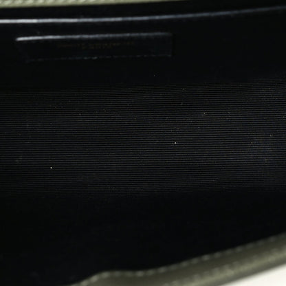 Saint Laurent Grain De Poudre Small Monogram Kate Satchel  Green 4 of 8