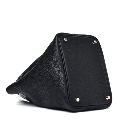 Hermes Taurillon Clemence Matte Alligator Picotin Lock Touch 18 PM Black 3 of 6