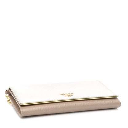 Prada Saffiano Metal Bar Chain Wallet Cammeo 4 of 11