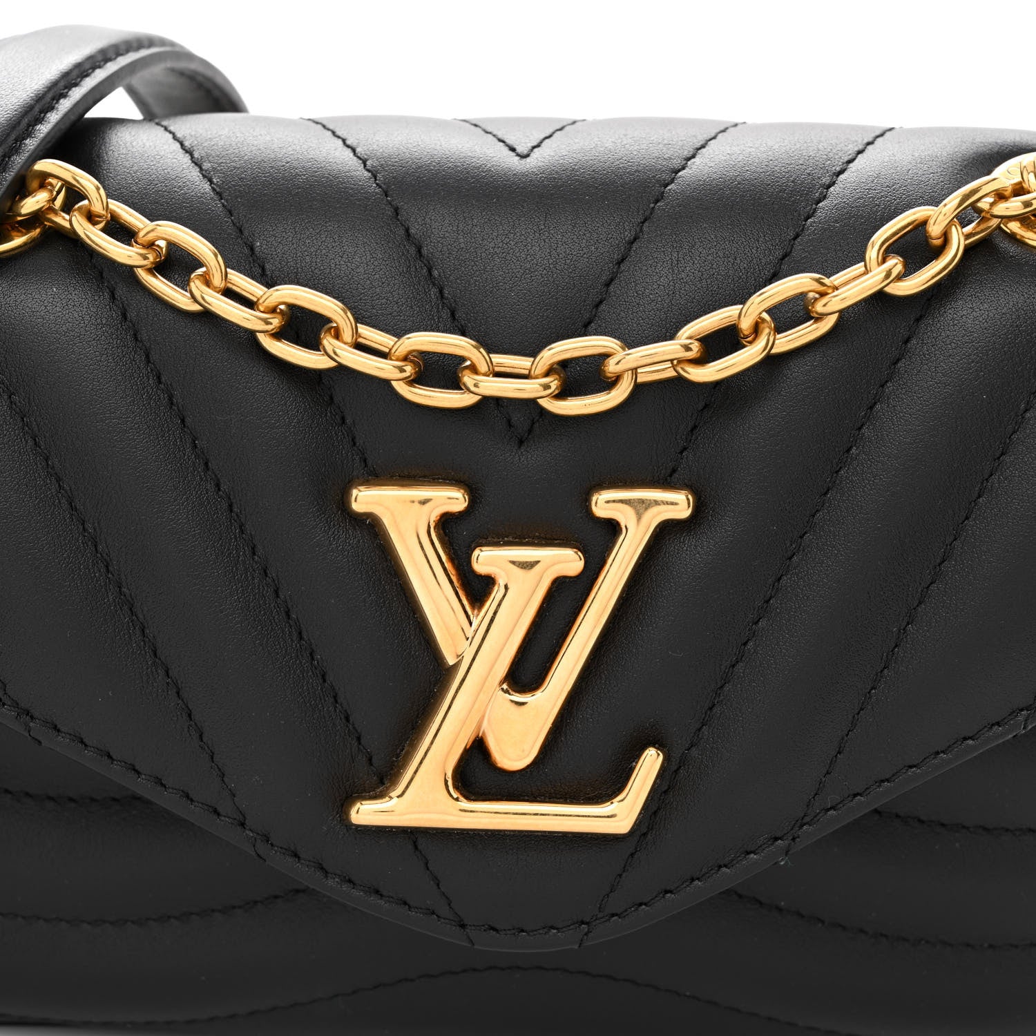 Louis Vuitton Calfskin LV New Wave Chain Bag Black 8 of 11