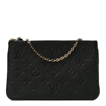 Louis Vuitton Empreinte Double Zip Pochette Black 1 of 10