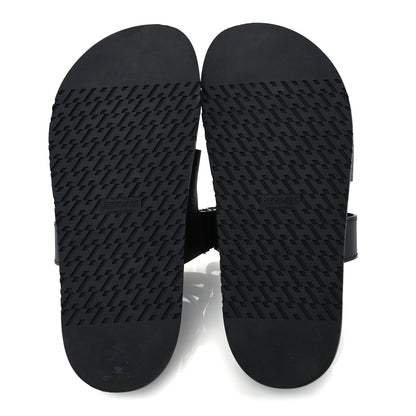 Hermes Calfskin Womens Chypre Sandals 38 Black 6 of 7