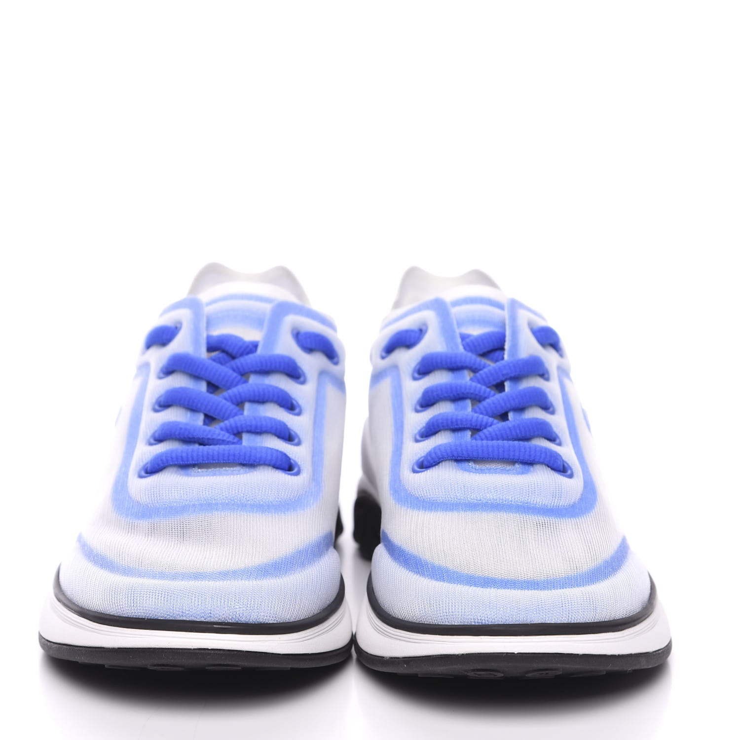 Chanel Lycra Fabric Womens CC Sneakers 35 Blue 2 of 8