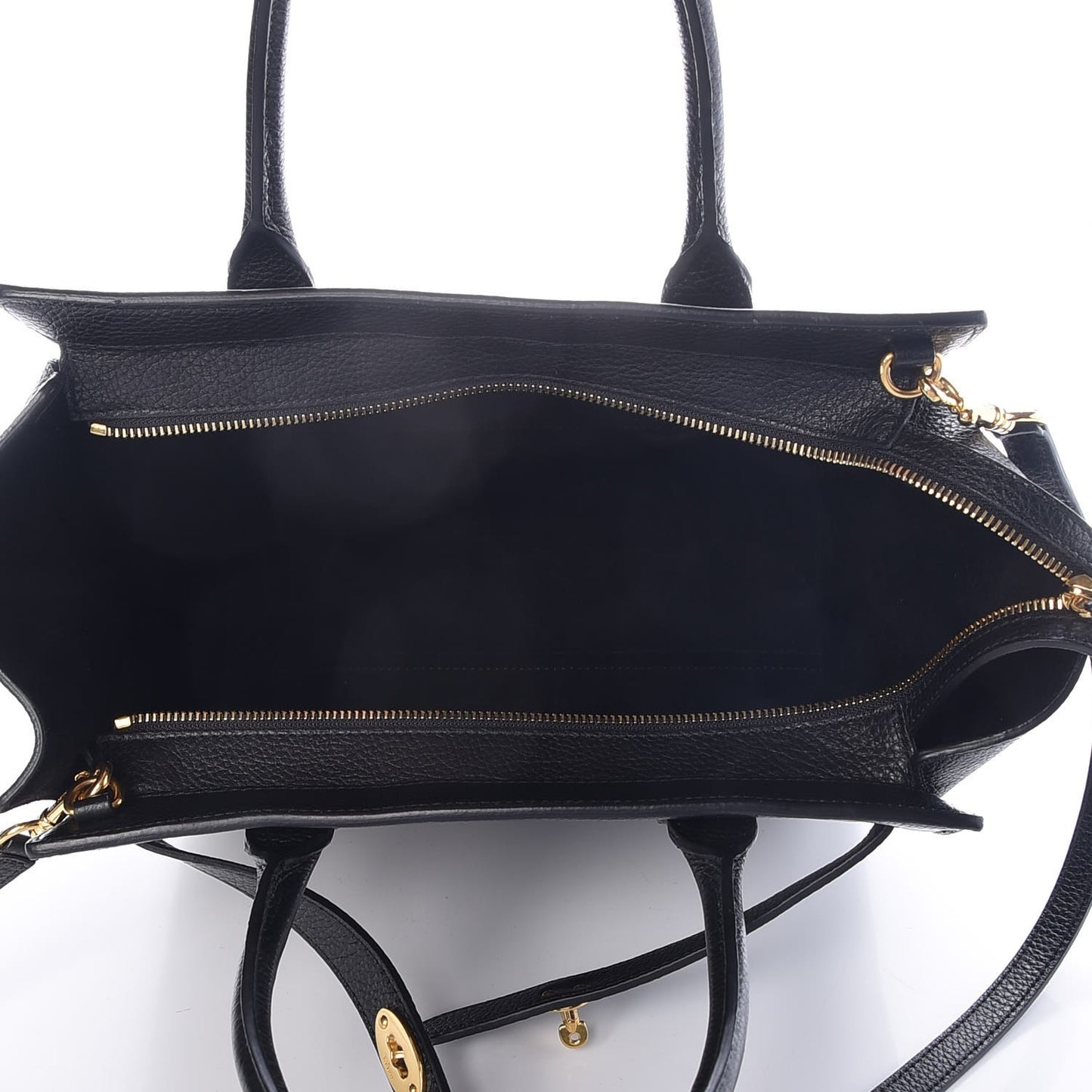 Classic Grain Small Bayswater Zip Tote Black