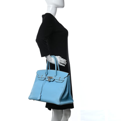 Hermes Epsom Candy Birkin 35 Celeste Mykonos 2 of 11